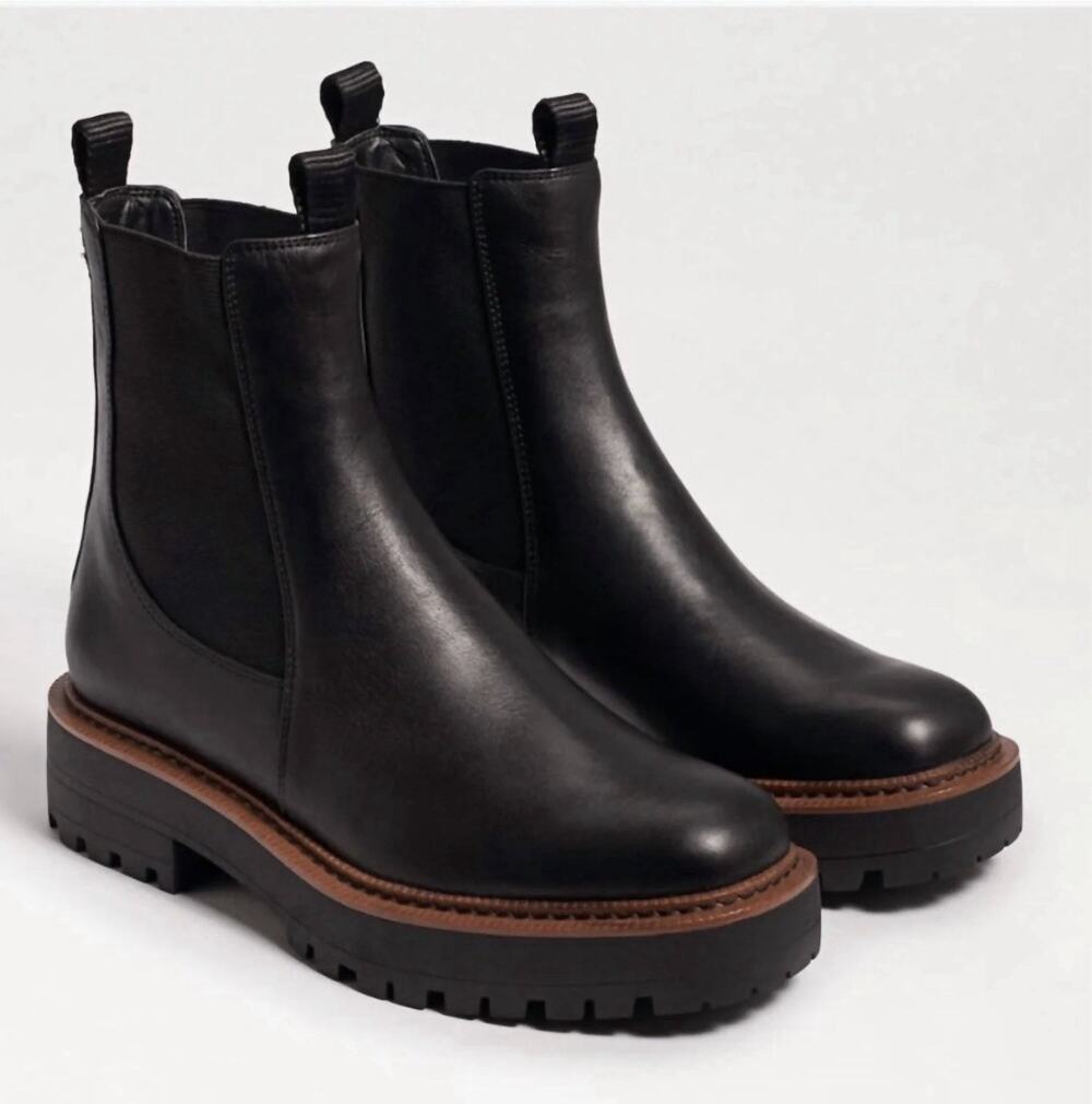Sam Edelman Laguna Waterproof Lug Sole Chelsea Boot Size 8.5 NWT Genuine Leather